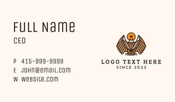 Royal Eagle Emblem  Business Card Design Image Preview