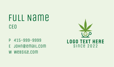 Herbal Marijuana Cafe Business Card