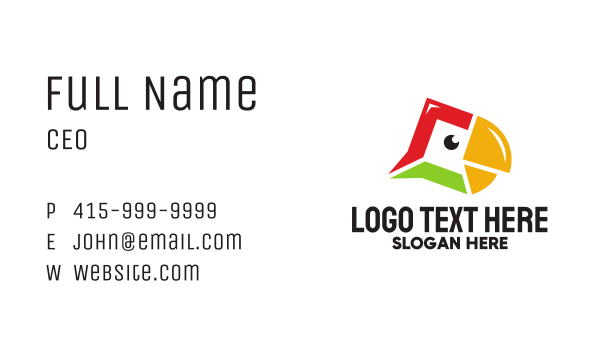 Parrot Speech Bubble Business Card Design Image Preview