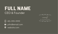 Classic Calligraphy Wordmark Business Card Image Preview