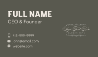 Classic Calligraphy Wordmark Business Card Preview