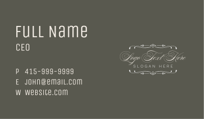 Classic Calligraphy Wordmark Business Card Image Preview