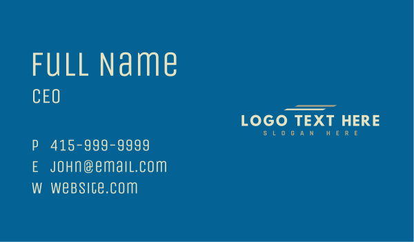 Generic Courier Wordmark Business Card Design Image Preview