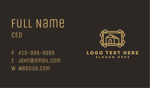 House Frame Realty Business Card Design Image Preview