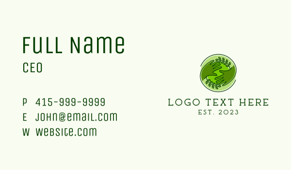 Nature Hands Spa  Business Card Design Image Preview
