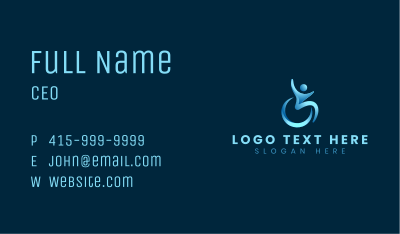 Human Disability Care Business Card Image Preview