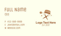 Barbershop Scissors Hat  Business Card Image Preview