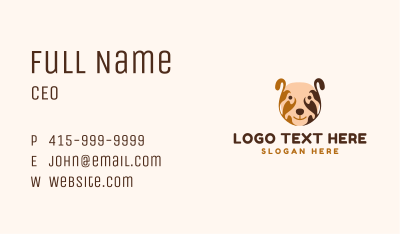 Cute Dog Head Business Card Image Preview