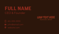 Dark Halloween Wordmark Business Card Design