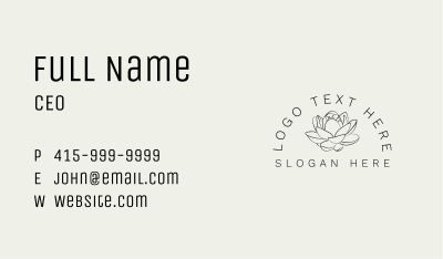 Lotus Flower Gardening Business Card Image Preview