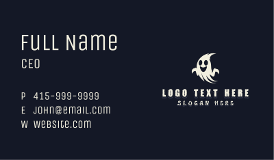 Spooky Haunted Ghost Business Card Image Preview