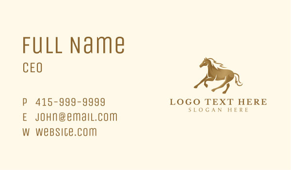 Wild Mane Horse Business Card Design Image Preview