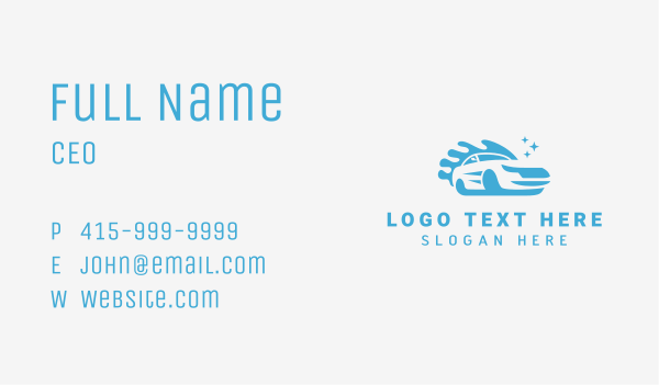 Sedan Car Wash Cleaner Business Card Design Image Preview