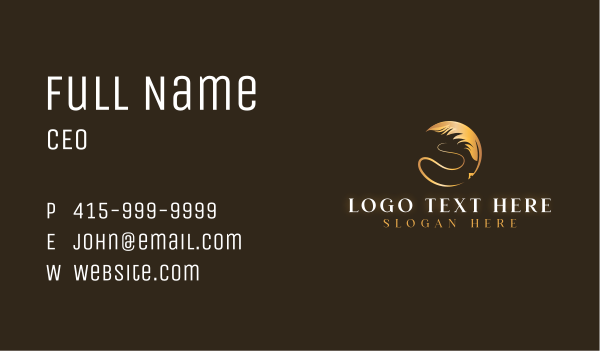 Elegant Quill Feather Business Card Design Image Preview