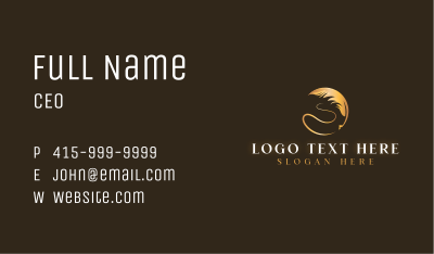 Elegant Quill Feather Business Card Image Preview