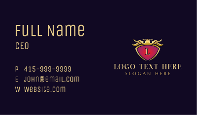 Premium Lettermark Crest Business Card Image Preview