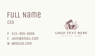 Rustic Floral Baking Mixer Business Card Image Preview
