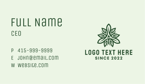 Eco Friendly Gardening Leaf  Business Card Design Image Preview