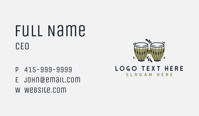 Bongo Drum Instrument Business Card Image Preview