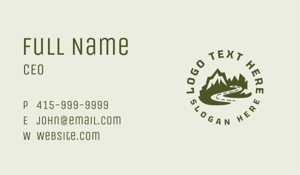 Green Mountain Road Business Card Design Image Preview