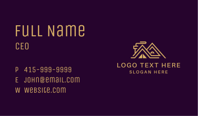 Triangle House Roof Business Card Image Preview