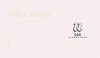 Stylist Fashion Boutique Letter U Business Card Image Preview