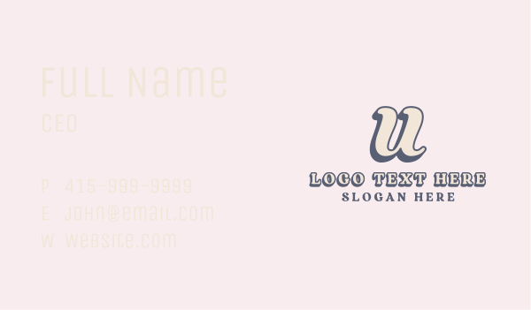 Stylist Fashion Boutique Letter U Business Card Design Image Preview