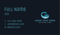 Ribbon Letter G  Business Card Image Preview