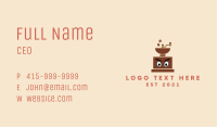 Coffee Grinder  Mascot  Business Card Image Preview