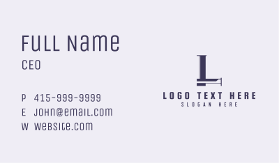 Lawyer Legal Advice Firm Business Card Image Preview
