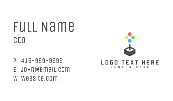 Video Gamer Joystick Business Card Design Image Preview