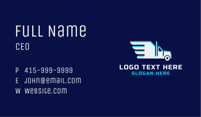 Courier Delivery Truck Business Card Image Preview