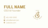 Floral Gold Letter S Business Card Image Preview