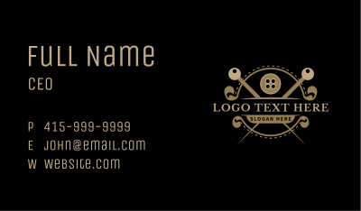 Tailor Needle Sewing Business Card Image Preview