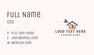 Residential Arrow House Business Card Image Preview