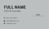 Black Business Wordmark Business Card Image Preview