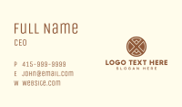 Modern Brown Letter X  Business Card Image Preview