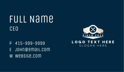 Cog Vehicle Wrench Business Card Image Preview