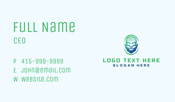 Human Head Technology Business Card Design Image Preview