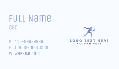 Athletic Fencing Competition Business Card Image Preview