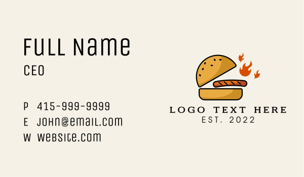 Spicy Beef Burger  Business Card Design Image Preview