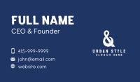 Stylish White Ampersand Business Card Image Preview