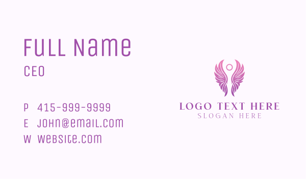 Angel Wings Charity Business Card Design Image Preview