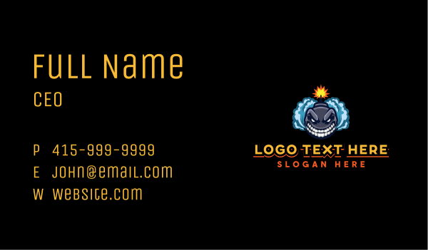 Bomb Smoke Gaming Business Card Design Image Preview