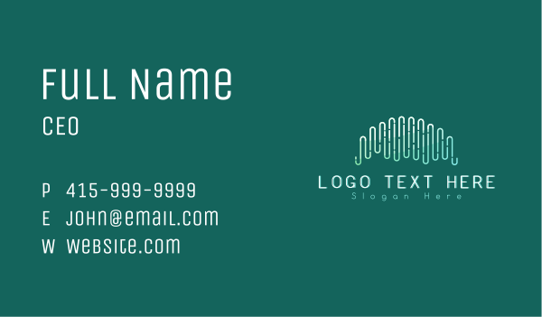 Long Wave Line Business Card Design Image Preview