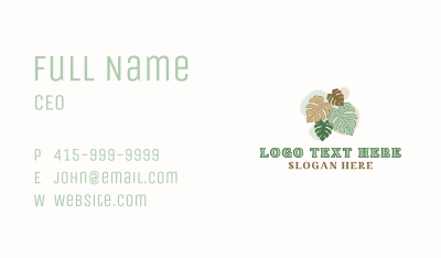 Monstera Leaf Plant Business Card Image Preview