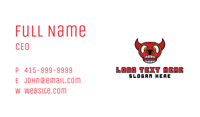 Red Angry Bull Business Card Image Preview