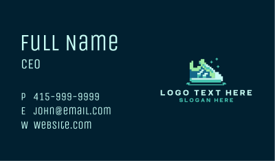 Pixel Sneakers Shoe Business Card Image Preview
