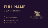 Golden Lion Griffin Business Card Preview