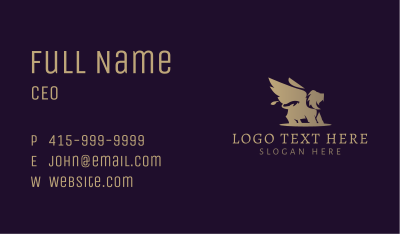 Golden Lion Griffin Business Card Image Preview